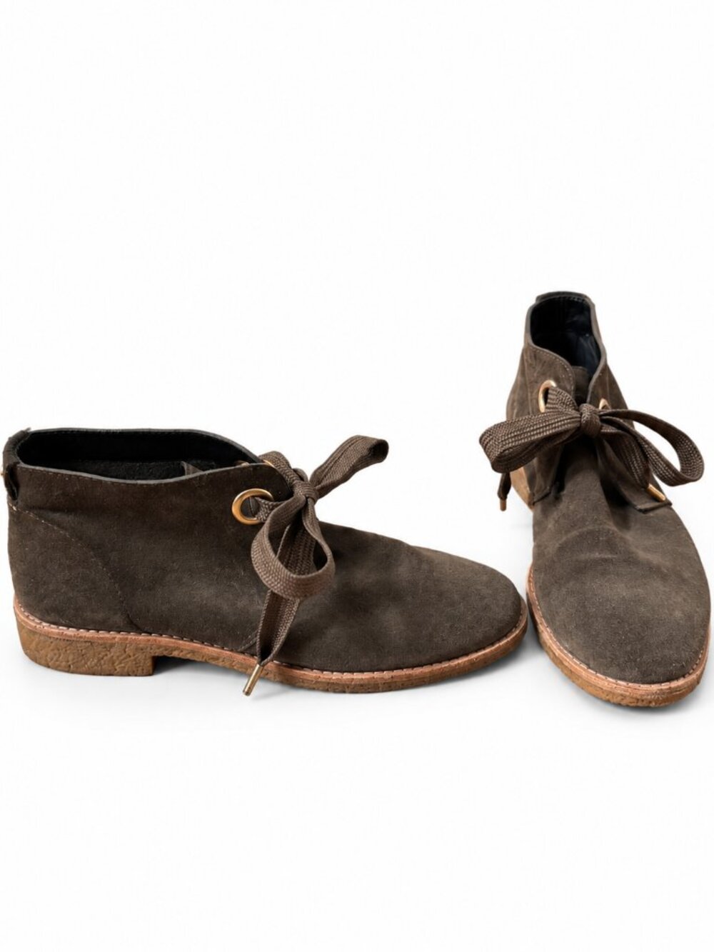 Kate Spade Barrow Chukka Olive Suede Lace-Up Ankle Boots | Size: 8M